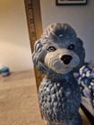 Vintage White Poodle Porcelain 10 5  Figurine Statue Ceramic 