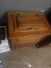 Antique Wooden Oak Ice Box Fridge Cabinet Cupboard