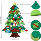 Diy Felt Christmas Tree Set Detachable Ornaments Kids Wall Decor Hanging Gift
