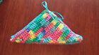 Lot Of 4 New Psychedelic Rainbow Handmade-crocheted 100  Cotton Dish washcloths