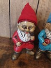Vintage Ceramic Gnome Set Made In Japan Elf Pixie Figurines 3pc Decor
