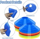 Soccer Cones For Training  15 Pack Agility Cones With Carry Bag  Multi-colo