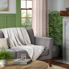 Windowpane Boucle Throw Blanket Cream neutral - Threshold