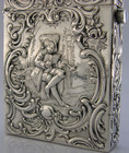 Beautiful German Solid Silver Castle Card Case C1900 Antique 83g