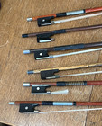 Lot Of 6 Vintage   Antique Violin Bows _ Glasser  P   H London  And More