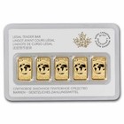 2017 Canada 1 10 Oz Gold  25 5-bar Set  in Assay 