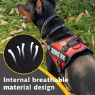 Reflective Service Dog Vest Harness  With Hook   Loop Removable Patches