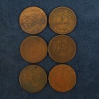 1864-1867 2c Two Cent Piece Lot Of 6  see Dates  - Free Shipping Usa