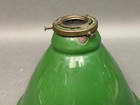 Vintage Green Porcelain Enamel 9  Industrial Gas Station Barn Light Shade Cone