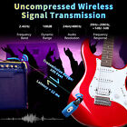 Upgraded 2 4ghz Guitar Wireless System Transmitter Receiver Rechargeable 100ft