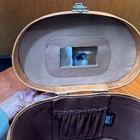 Vintage Brown Leather Train Case - Crossbody 