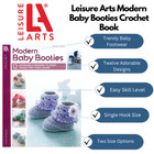 Leisure Arts Modern Baby Booties Crochet Bk