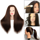 Mannequin Head With Human Hair 22-24 Inch Practice Styling Braiding With Clamp