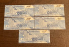 Five Trinidad And Tobago  100 Dollars Polymer Banknotes
