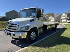 Hino 338 Flatbed Rollback Tow Truck 24  Foot Bed And Wheel Lift Low Miles
