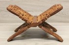 Folding Wooden Book Holder Bible  Cookbook Stand  Prayer Book  Hand-carved India