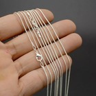 Lot 5 10pcs 925 Silver Solid 1mm Snake Chain Necklace For Pendant 16-24inch Aaa