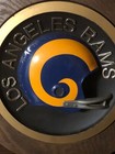 Vintage 1970   s Los Angeles  Rams 14    Round Football Helmet Plaque