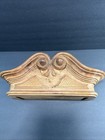 Vintage Antique Carved Wooden Pediment   Crown   Shelf   Door Topper   Oak