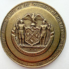 1964 - 1965 New York World   s Fair High Relief Bronze Medal Medallic Art Co Ny