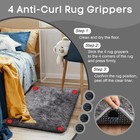 Small Area Rug 2x3 Non Slip Fluffy Soft Bedroom Entryway Carpet Grey Nursery