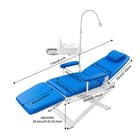 Portable Dental Chair Folding Mobile Chair Tilt Bed With Led Light   Waste Basin