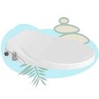 Toilet Seat With Built-in Fresh Water Bidet - Standard round  non-electric 