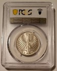 West Germany Silver 1959 G Silver 5 Mark Ms62 Pcgs
