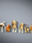 Vintage Hunting Dog Figurines Lot Of 6 Germany Japan Hound Pointer Beagle