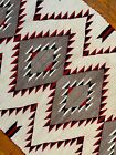 Incredible Navajo Rug  Serrated Diamonds  Silky Handspun Wool  Excellent  C1940