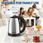 Electric Kettle Upgraded  Bpa Free Stainless Steel Tea Kettle boil Water Warmer