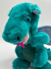Vintage Dakin   Co Dragon Plush Teal Blue Green Wings Mythical 1983 Euc