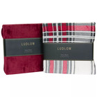 Flash Sale Ludlow 2pc Velvet Throw Blanket Set In Red   White Plaid  50 X 60 In