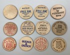 Lot Of 12 Vintage Wooden Nickels     Wood Coin Collection