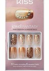 Kiss Nails Jewel Fantasy Medium Length Copper Faux Jewel Nails X1