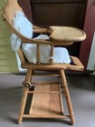 Solid Wood Baby High Chair Vintage In Excellent Condition