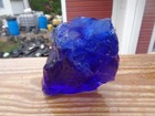Glass Rock Slag Clear Pretty Cobalt Blue Rocks 2 14 Lbs 39d Landscaping Aquarium