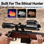 Kiborx Thermal Rifle Scope 3-in-1 Night Vision Hd 256 Core 7x Coyote Hog Hunting