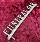 Antique Funeral Car Metal Hearse Plaque Mortuary Embalming Vintage Rare