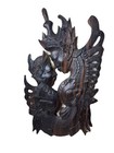 Vintage Hand Carved Wood Rama And Sita Wall Hangings