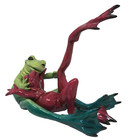 Kitty s Critters Cuddles Retired Figurine Romantic Loving Frogs Large 11 5  Mint