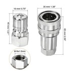 1 Set Hydraulic Quick Connect Coupler M16x1 5mm Female Thread Pipe Fitting