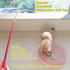 Interactive Cat Toys Retractable Wand Toy And Feather Toy Refills For Indoor Cat