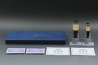  mint W box  Vintage Seiko Spirit 5e21-5b50 1f21-5b30 Gold Qz Pair Watch Japan