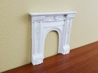 Dollhouse Fireplace Surround Victorian With Flowers White 1 12 Scale Miniature