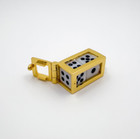 Dice Cage Vintage Charm 3d Pendant Gold Plated   Articulated Charm