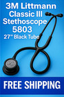 3m Littmann Classic Iii Stethoscope 5803 27   Black Tube Free Shipping