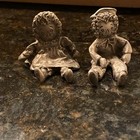 Vintage Pewter Mini Raggedy Ann   Andy Figurines