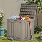 Waterproof Resin Deck Box Lockable Storage Easy Assembly Outdoor Organizer New