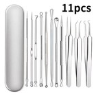 15pcs Acne Blackhead Remover Kit Pimple Popper Comedone Extractor Tool Set